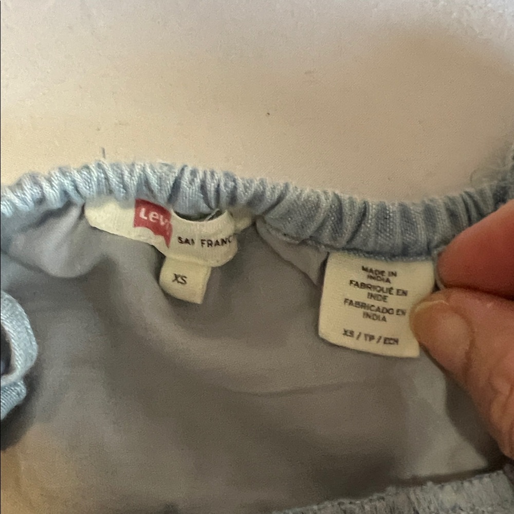 Levi's Light Blue Lace Mini Dress - Picture 6 of 6